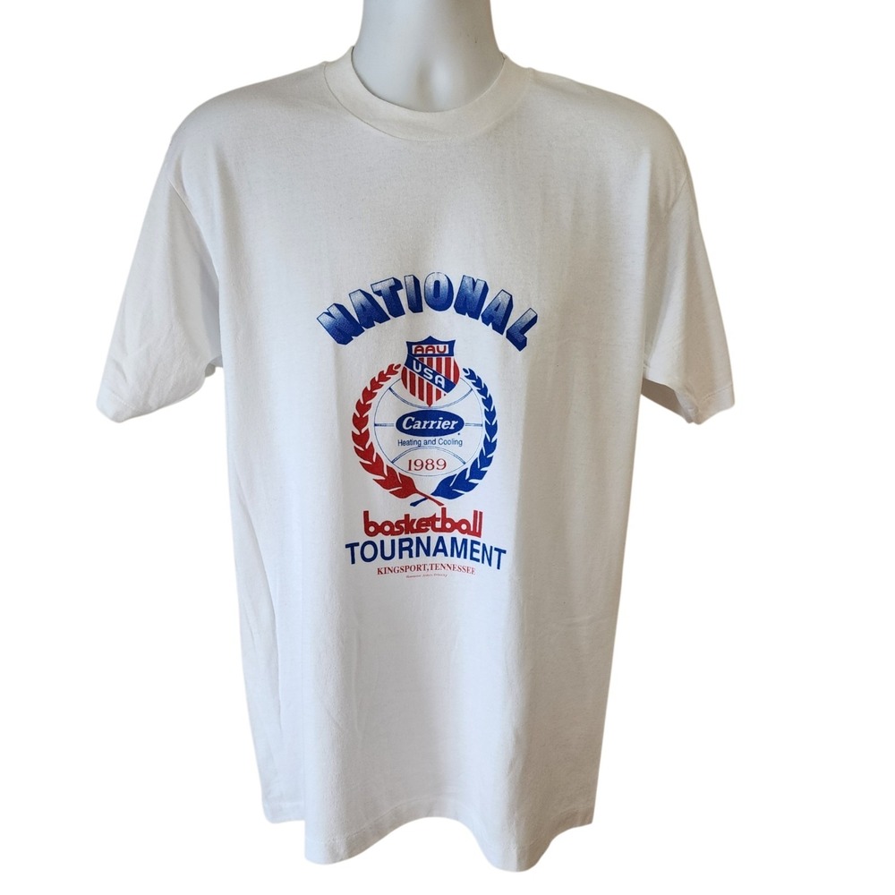 VVintage 1989 AAU USA National Basketball Tournament T-Shirt Large Single Stitch